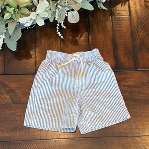 GAP Kids Blue and White Striped Swim Trunks -3t